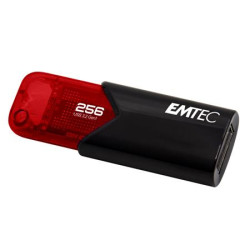 USB k, 256GB, USB 3.2, EMTEC "B110 Click Easy", ierna-erven