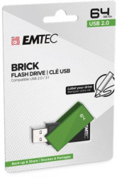 USB k, 64GB, USB 2.0, EMTEC "C350 Brick", zelen