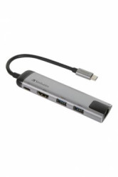 USB HUB, USB-C/USB 3.0/HDMI/Ethernet, VERBATIM