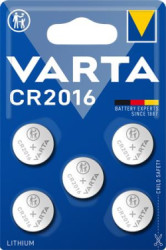 Gombkov batria, CR2016, 5 ks, VARTA