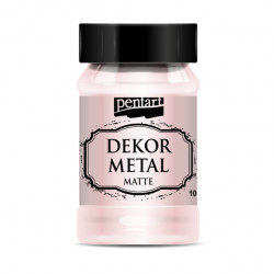 Dekor metál farba matná Pentart 100ml, ružovozlatá 35122