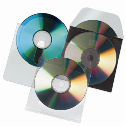 Vrecko na CD/DVD, s ukom, samolepiace, 127x127 mm, DJOIS