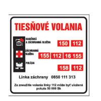 Etikety informaèné ''Tiesòové volanie''