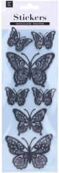 Nalepka W 002665 glitter motýl