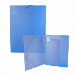 Plastový box s gum. A4 modrá 550