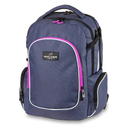 Školský batoh Campus Evo Blue Ivy/Pink
