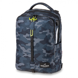 Školský batoh Elite Grey/Blue Camouflage