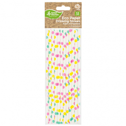 Party slamky papierové Farebné bodky