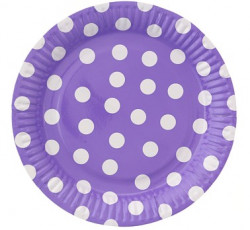 Prty tanier papierov bodkovan fialov/6ks TGL9