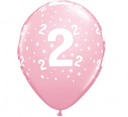 Párty balón è.2/6ks ružový 17825 QL''11