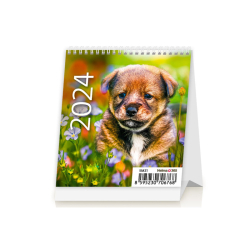 Stolový kalendár Mini Puppies-Psy 24