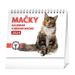 Stolov kalendr Maky s menami 24