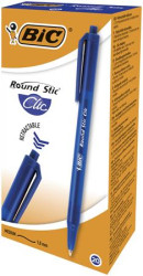 Gukov pero, 0,32 mm, stlac mechanizmus, BIC "Round Stic Clic", modr