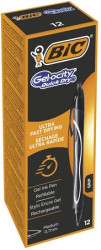 Glov pero, 0,3 mm, stlac mechanizmus, BIC "Gel-ocity Quick Dry", ierne