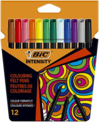 Fixky, sada, BIC "Intensity Up", 12 rôznych farieb