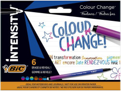 Liner, sada, zmena farieb, 0,4 mm, BIC "Intensity Colour Change", 6 rznych farieb
