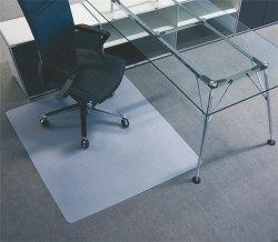 Podložka pod stoličku, na koberec, tvar E, 120x130 cm, BSM, priehľadná