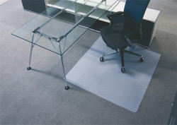 Podložka pod stoličku, tvar E, 150x120cm, BSM, priehľadná