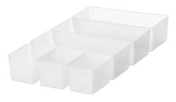 Organizačný modul, vyberateľný, pre boxy Classic 15, 3+3 ks, SMARTSTORE, priehľadný