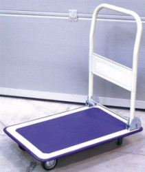 Skladate¾ný prepravný vozík, nosnos� 150 kg, modrý/biely