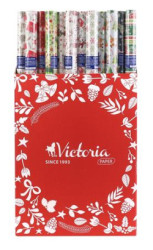 Baliaci papier, v hárkoch, 70x200 cm, 60 kotúèov, mix vianoèných vzorov, VICTORIA PAPER