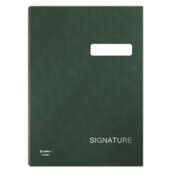 Podpisová kniha, A4, 19 vreciek, kartón, DOANU, zelená