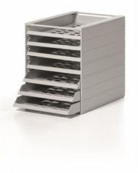 Zásuvkový box na dokumenty, 7 zásuviek, DURABLE "Idealbox basic 7", sivý