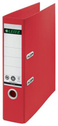 Pákový šanón, 80 mm, A4, kartón, recyklovateľný, LEITZ "180 Recycle", červená