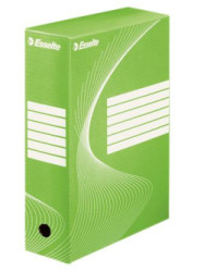 Archívny box, A4, 100 mm, kartón, ESSELTE "Boxycolor", zelený