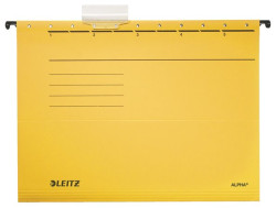 Závesná zakladacia doska, kartón, A4, LEITZ "Alpha", žltá