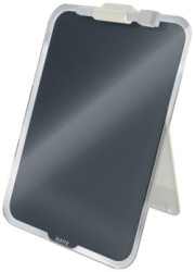 Magnetický sklenený flipchart, stolný, A4, LEITZ "Cosy", zamatová sivá