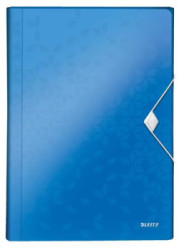 Harmoniková doska, A4, PP, 6 priehradiek, LEITZ "Wow", modrá