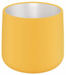 Kvetináč, keramický, okrúhly, 13 cm, LEITZ "Cosy", teplá žltá