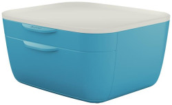 Zásuvkový box, plastový, 2 zásuvky, LEITZ "Cosy", pokojná modrá