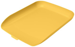 Zásobník na dokumeny, plastový, LEITZ "Cosy", teplá žltá