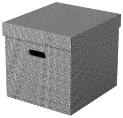 Úložný kubický box, ESSELTE "Home", sivý