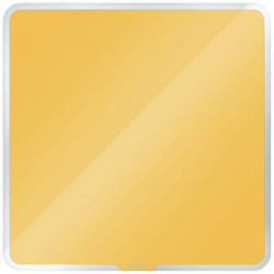 Magnetická sklenená tabuľa, 45x45 cm, LEITZ "Cosy", teplá žltá