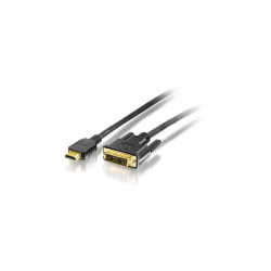 Kábel HDMI-DVI-D, pozlátený, 2 m, EQUIP