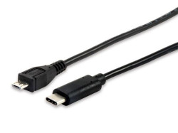 Prevodný kábel, USB-C-USB MicroB 2.0, 1m, EQUIP