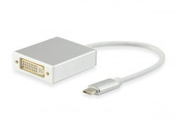 Adaptér, USB-C-DVI-I Dual-link, EQUIP