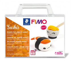 Modelovacia hmota, sada, 4x25 g, možno vypáliť, FIMO "Soft Creative", sushi