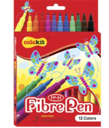 Fixky, COLOKIT "FibrePen", 12 rznych farieb