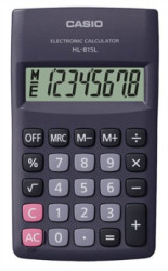 Kalkulaèka, vrecková, 8 miestny displej, CASIO "HL-815"