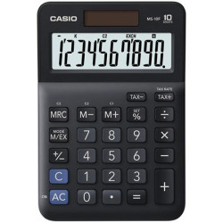 Kalkulaèka, stolová, 10 miestny displej, CASIO "MS-10 F", èierna