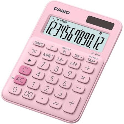 Kalkulaèka, stolová, 12 miestny displej, CASIO, "MS 20 UC", ružová