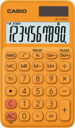 Vrecková kalkulaèka, 10-miestna, CASIO "SL 310", oranžová