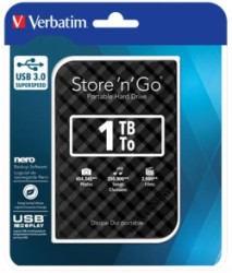 2,5" HDD (pevn disk), 1TB, USB 3.0, VERBATIM "Store n Go", ierna