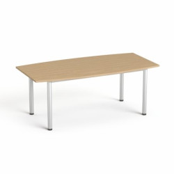 Konferenèný stôl, s oblúkom, so sivou kovovou nohou, 80/95x190 cm, MAYAH "Freedom SV-43",  jaseò