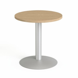 Konferenèný stôl, okrúhly, sivá kovová noha, O 60 cm, MAYAH "Freedom SV-57", jaseò