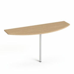Prídavný stôl, s oblúkom, sivá kovová noha, 45x140 cm, MAYAH "Freedom SV-49", jaseò